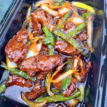Terracotta Red - Mongolian Beef - super small portion for $19.75 and swimming in sauce - Asian Fusion Near Me - Everett, Washington Terracotta Red - Mongolian Beef - super small portion for $19.75 and swimming in sauce - Asian Fusion Near Me - Everett, Washington