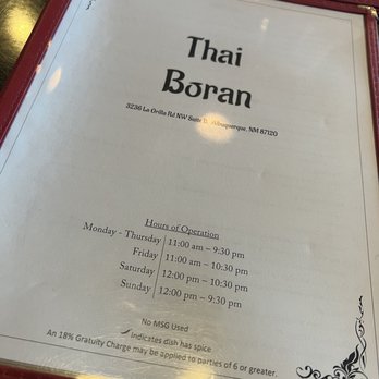 Thai Boran - Thai Near Me - Albuquerque, New Mexico