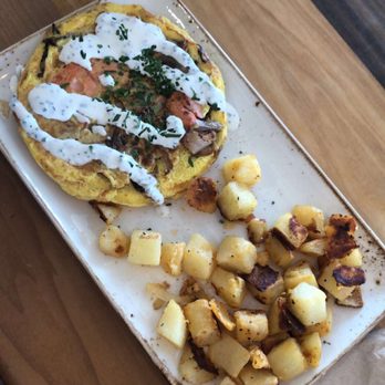 First Watch - Smoked Salmon & Roasted Vegetable Frittata with seasoned potatoes - Breakfast & Brunch Near Me - Glendale, Arizona