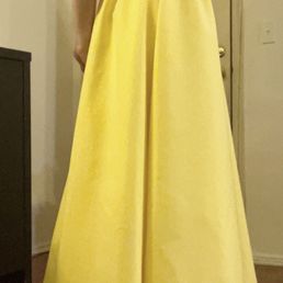 Side profile of dress alteration