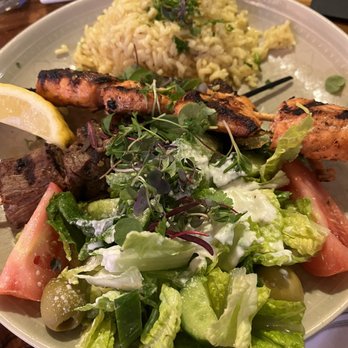 The Olive Restobar - Fillet mignon kebab and salmon kebab - Mediterranean Near Me - Downey, California