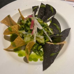 Green chile shrimp ceviche