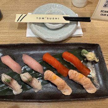 Tom Sushi - Tuna, Wild Salmon, Mackerel and Salmon Aburi - Sushi Bars Near Me - Vancouver, British Columbia