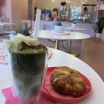 Our Matcha Place - Iced Almond Roca Matcha Latte. - Coffee & Tea Near Me - Temecula, California Our Matcha Place - Iced Almond Roca Matcha Latte. - Coffee & Tea Near Me - Temecula, California