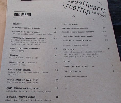 Menu photo 4 Sweethearts Rooftop Sydney, NSW Menu photo 4 Sweethearts Rooftop Sydney, NSW