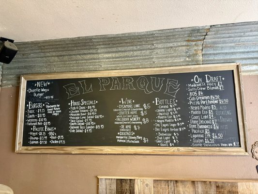 Menu photo 1 El Parque Fallbrook, CA
