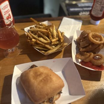 Mash Tun - Chicken sandwich, cajun fries, onion rings - Burgers Near Me - Portland, Maine Mash Tun - Chicken sandwich, cajun fries, onion rings - Burgers Near Me - Portland, Maine
