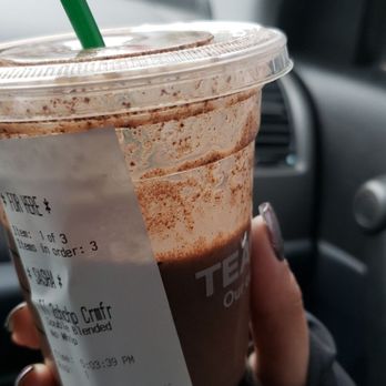 Starbucks - Double blend frappucino. It was literally water and it was hot. Also that's how much was in the actual cup, didn't drink any. - Coffee & Tea Near Me - Jackson Heights, New York Starbucks - Double blend frappucino. It was literally water and it was hot. Also that's how much was in the actual cup, didn't drink any. - Coffee & Tea Near Me - Jackson Heights, New York