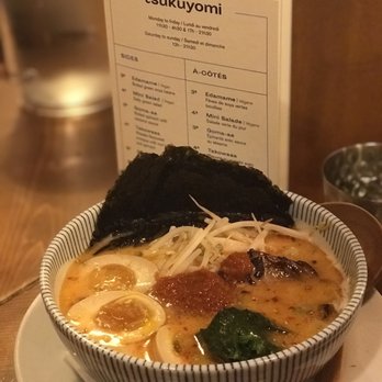 Tsukuyomi Ramen - Chashu Tonkotsu -Spicy Miso with extra eggs & Nori - Ramen Near Me - Montreal, Quebec Tsukuyomi Ramen - Chashu Tonkotsu -Spicy Miso with extra eggs & Nori - Ramen Near Me - Montreal, Quebec