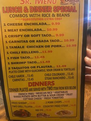 Menu photo 1 Ocotillo Restaurant and Cantina Hemet, CA