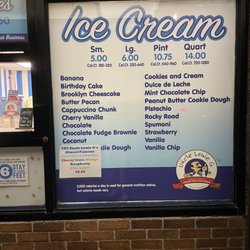 Uncle Louie G - Ice cream menu