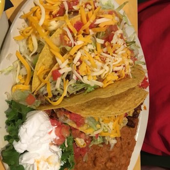 Los Molcajetes - Hubby's taco platter. Big tacos stuffed full! - Mexican Near Me - Mansfield, Texas