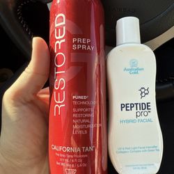 L.A. Tan - Restored prep spray and peptide pro hybrid facial.