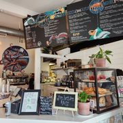 Photo of Pier View Coffee Company - Oceanside, CA, United States. Inside menu