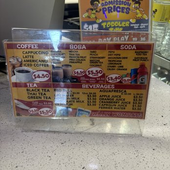 Wally Wombats - Menu - Indoor Playcenter Near Me - Las Vegas, Nevada Wally Wombats - Menu - Indoor Playcenter Near Me - Las Vegas, Nevada