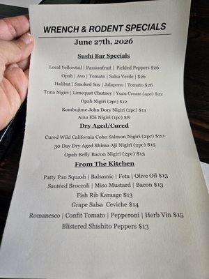 Menu photo 6 Wrench & Rodent Seabasstropub Oceanside, CA