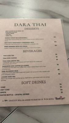 Menu photo 2 Dara Thai Belmont, CA