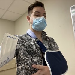 Photo of Ascension Dell Seton Medical Center at The University of Texas - Austin, TX, US. Immediately after getting taken back, still in high spirits