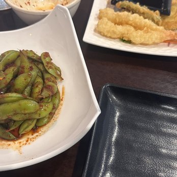 Yi Sushi - Spicy Garlic Edamame & Veg. Tempura - Sushi Bars Near Me - El Cajon, California Yi Sushi - Spicy Garlic Edamame & Veg. Tempura - Sushi Bars Near Me - El Cajon, California
