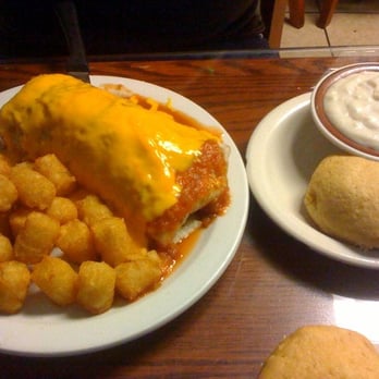 Flo's Coffee Shop - Wet Breakfast Burrito w/ Tater Tots w/ a Side of Biscuits and Gravy - Diners Near Me - El Monte, California Flo's Coffee Shop - Wet Breakfast Burrito w/ Tater Tots w/ a Side of Biscuits and Gravy - Diners Near Me - El Monte, California