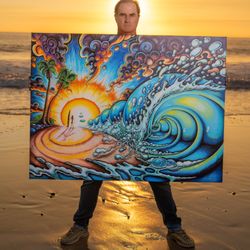 Brophy Art Gallery - SURFER'S JOURNEY is a fan favorite of Drew Brophy's artwork