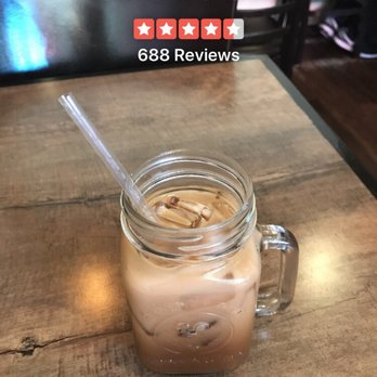 Cafe De Olla - Iced cafe de olla with non dairy creamer! It's delicious! - American Near Me - Burbank, California