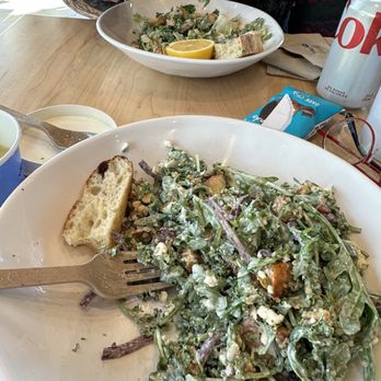 Just Salad - a plate of salad and a can of soda - Salad Near Me - West Windsor Township, New Jersey