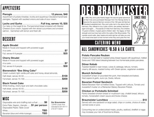 Menu photo 8 Der Braumeister Cleveland, OH Menu photo 8 Der Braumeister Cleveland, OH