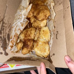 Domino's Pizza - He said they didn't have the twist so they made my twist as bites...... how is this bite size ??