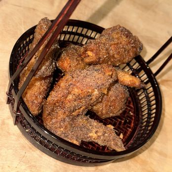 The Gallery - a basket of fried chicken with chopsticks - Japanese Near Me - New York, New York The Gallery - a basket of fried chicken with chopsticks - Japanese Near Me - New York, New York