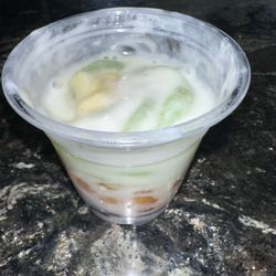 Asia mart - Vietnamese dessert. This one is good. The other one with purple yam ball is not.