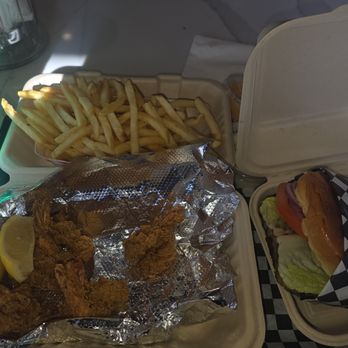 Marathon Burger - Vegan Burger, Tiger Shrimp extra crispy with seasoned fries - Burgers Near Me - Los Angeles, California Marathon Burger - Vegan Burger, Tiger Shrimp extra crispy with seasoned fries - Burgers Near Me - Los Angeles, California