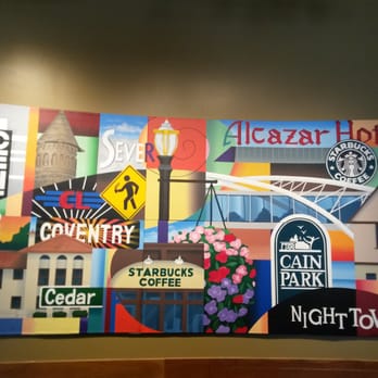 Starbucks - Mural at this Starbucks. - Coffee & Tea Near Me - Cleveland Heights, Ohio Starbucks - Mural at this Starbucks. - Coffee & Tea Near Me - Cleveland Heights, Ohio