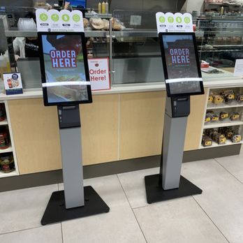 Nouria - two digital kiosks in a restaurant - Gas Stations Near Me - Milford, Massachusetts