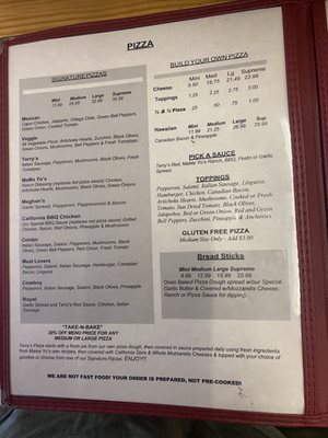 Menu photo 2 Terry's Pizzeria & Grill Georgetown, CA Menu photo 2 Terry's Pizzeria & Grill Georgetown, CA