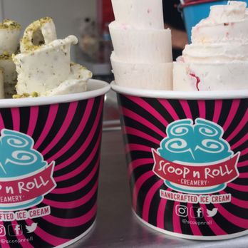 Scoop N Roll Creamery - Booza and coconut with strawberry and mango - Ice Cream & Frozen Yogurt Near Me - Edmonton, Alberta Scoop N Roll Creamery - Booza and coconut with strawberry and mango - Ice Cream & Frozen Yogurt Near Me - Edmonton, Alberta