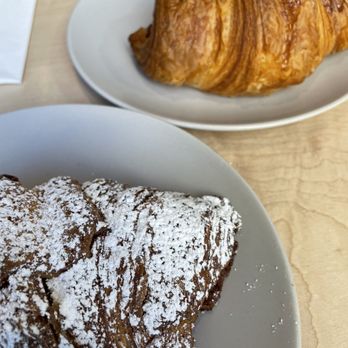 Arsicault - Almond croissant (bottom) ham & cheese (top) - Bakeries Near Me - San Francisco, California Arsicault - Almond croissant (bottom) ham & cheese (top) - Bakeries Near Me - San Francisco, California