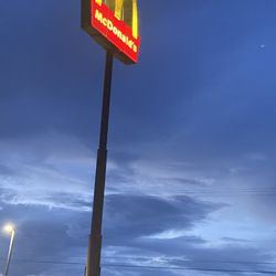 McDonald's - Dusk McDonald's sign photo.