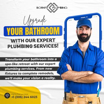 Borkat Plumbing Services - Upgrade Your Bathroom with Expert Plumbing Services. Ready to give your bathroom a makeover? Let our expert plumbers handle everything! - Plumbing Near Me - Miami, Florida