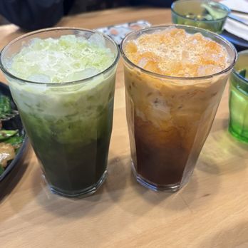 Manaao - "Thai Iced Green Tea" - Cha Know Yen and Thai Iced Tea Cha Yen - Thai Near Me - Tustin, California