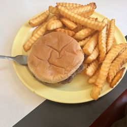 Jim's Grill - Kids meal burger that he absolutely devoured