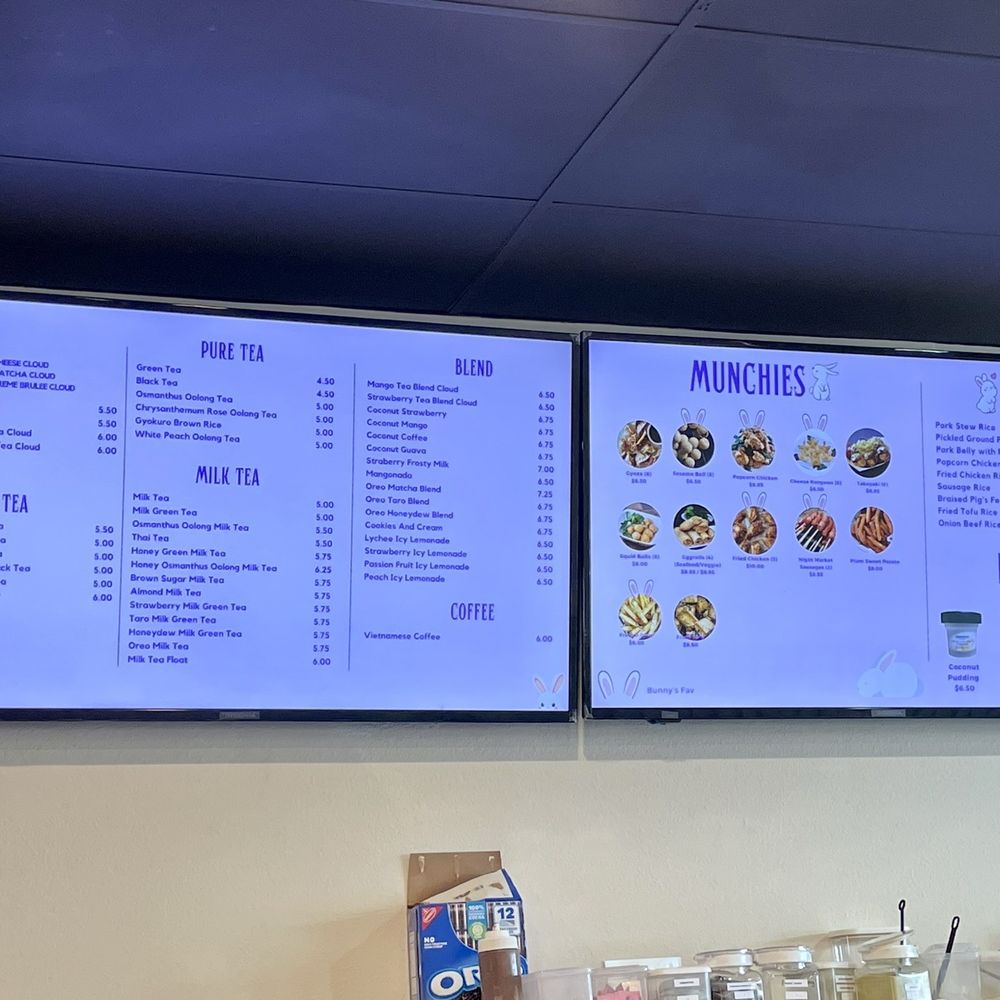 Bunny Cha - Menu as of July's 2024 - Bubble Tea Near Me - Gardena, California