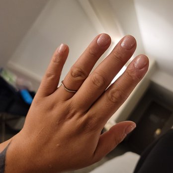 LV Nails - My hands are so chubby and ugly sorry, but the final gel manicure, hands feel soooooo much better and I love the clear glitter!! Thanks Q - Nail Salons Near Me - Reno, Nevada LV Nails - My hands are so chubby and ugly sorry, but the final gel manicure, hands feel soooooo much better and I love the clear glitter!! Thanks Q - Nail Salons Near Me - Reno, Nevada