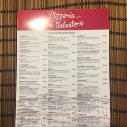 Don Salvatore - The menu