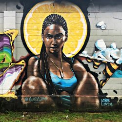 Asheville Street Art & Murals - QUEEN B (Beyoncé)