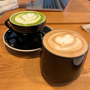 Foglifter Coffee Roasters - Matcha Latte and Mocha Latte IG:@chewiechows - Cafes Near Me - Vancouver, British Columbia