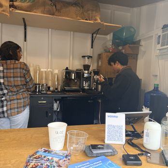 Image Coffee Bar - Ethan making me a great coffee!!! - Coffee & Tea Near Me - Los Angeles, California