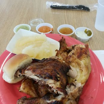 Pollo Tropical - 1/2 chicken platter with a side.  You can request only dark meat!!   Taste better to me.  Which I forgot to do in this picture - Fast Food Near Me - Sanford, Florida