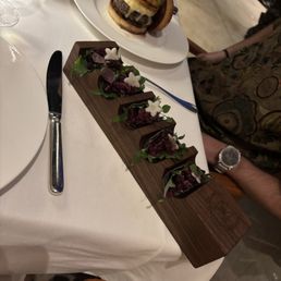 Beet tartare tacos Beet tartare tacos
