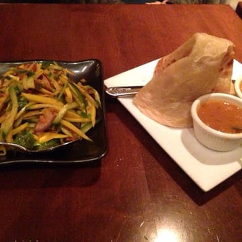 Mingalaba - Mango salad and paratha to start - Burmese Near Me - Burlingame, California